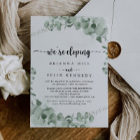 Réception Classic Green Eucalyptus Elopement