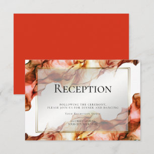 Invitation RÉCEPTION   Couleurs d'automne à l'aquarelle abstr