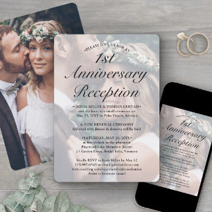 Invitation Réception d'anniversaire de mariage de TOUTE ANNÉE