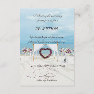 Invitation Réception d'Arbor Floral Mariage Plage