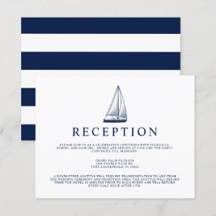 Invitation Réception de bateau de style nautique