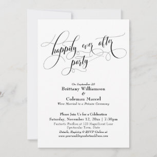 Invitation Réception de fête élégante et simple pour un bonhe