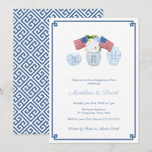 Invitation Réception de fiançailles dans le style américain c