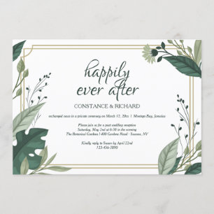 Invitation Réception De Foliage Elopement