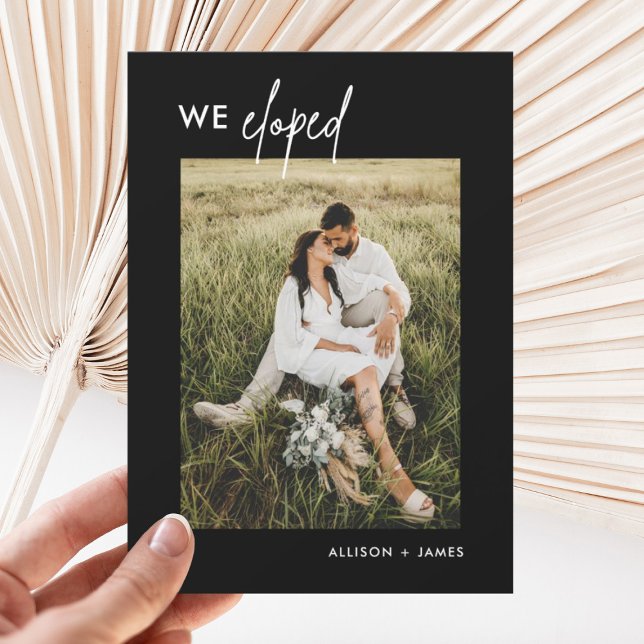 Invitation Réception de fuite Mariage noir Nous avons fugué A (Créateur téléchargé)