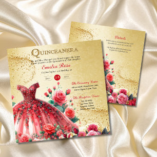 Invitation Réception de la cérémonie de tenue de la Quinceane