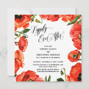 Invitation Réception de la Couronne de Coquelicots Rouges pou