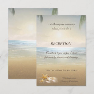Invitation Réception de la plage de Palms Sunset