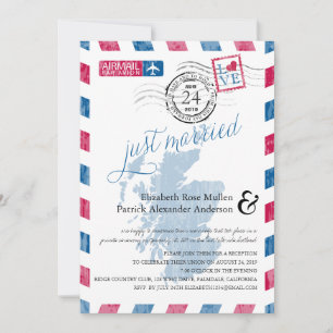 Invitation Réception de la poste aérienne antique Écosse