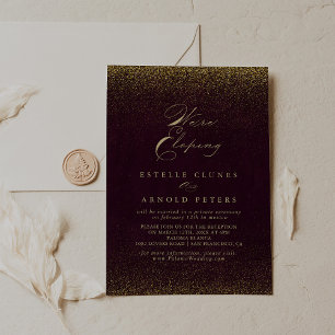 Invitation Réception de l'Elopement de la Parties scintillant