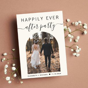 Invitation Réception de mariage à la crème d'arc moderne