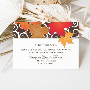Invitation Réception de mariage à l'érable d'automne
