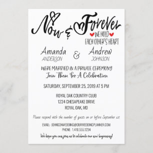 Invitation Réception de mariage après fête