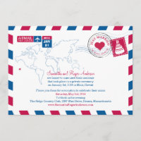 Réception de mariage après Hawaii par courrier aér