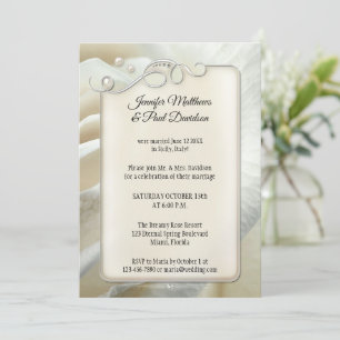 Invitation Réception de mariage après la cérémonie Rose Ivoir