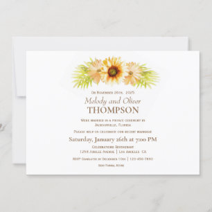 Invitation Réception de mariage après la cérémonie Rustique T