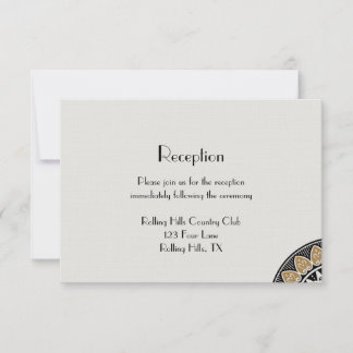 Invitation Réception de mariage Art Déco Gold Posh