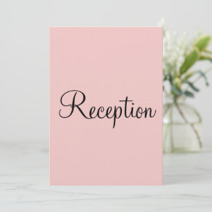 Invitation Réception de mariage au monogramme pastel rose et 
