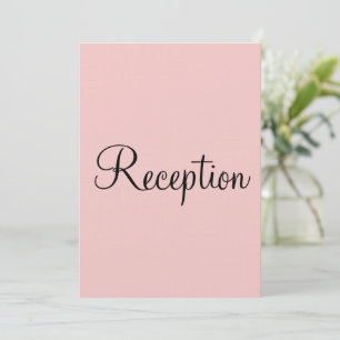 Invitation Réception de mariage au monogramme pastel rose et