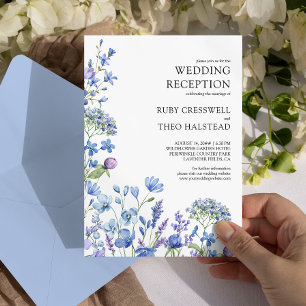 Invitation Réception de mariage aux fleurs sauvages uniquemen