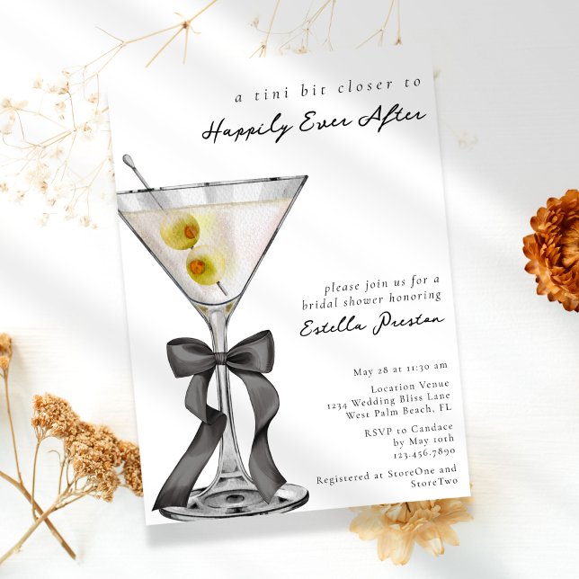 Invitation Réception de mariage avec cocktail Martini sale si (Créateur téléchargé)