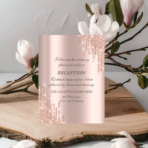 Invitation Réception de mariage avec éclaboussures de paillet