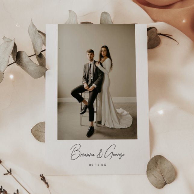 Invitation Réception de mariage avec fuite amoureuse et photo (Créateur téléchargé)
