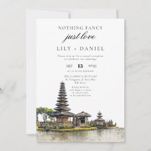 Invitation Réception de mariage Bali après l'élopement