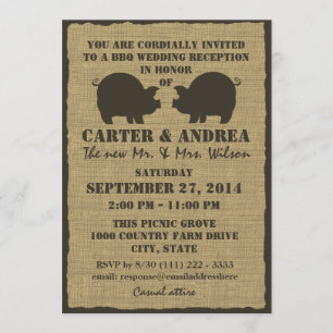 Invitation Réception de mariage BBQ