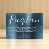 Réception de mariage bleu marine