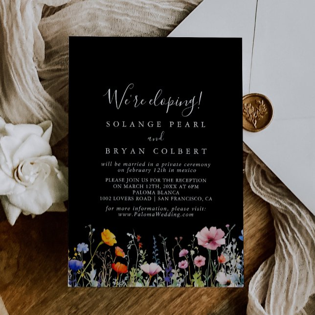 Invitation Réception de Mariage Botanique Champêtre Rustique (Créateur téléchargé)