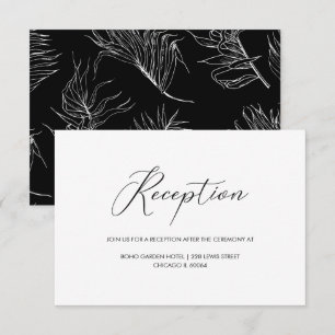 Invitation Réception de mariage chic avec écriture manuscrite