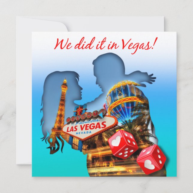 Invitation Réception de mariage de couple à Las Vegas (Devant)