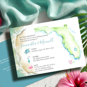 Invitation Réception de mariage de la plage de Floride Illust
