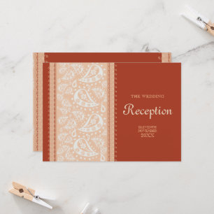 Invitation Réception De Mariage De Paisley Spice