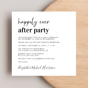 Invitation Réception De Mariage De Photo Chic