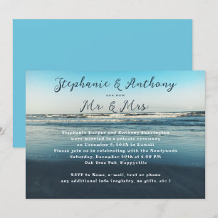 Invitation Réception de mariage Deep Sea Blue
