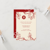 Réception de mariage double Xi de Red Peach Blosso