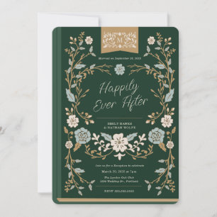 Invitation Réception de mariage du livre de bibliothèque vint