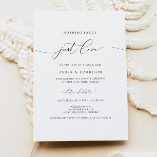 Invitation Réception de Mariage Élégant avec Calligraphie Mod