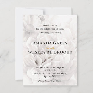 Invitation Réception de mariage élégante à la verdure florale