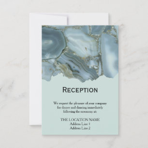 Invitation Réception de mariage élégante en marbre