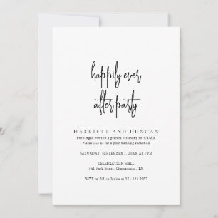 Invitation Réception de mariage élégante en noir et blanc int