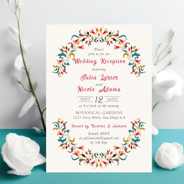Invitation Réception de mariage élégante et romantique modern (Créateur téléchargé)