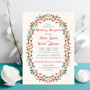 Invitation Réception de mariage élégante florale romantique m