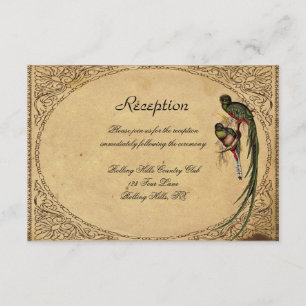Invitation Réception de mariage élégante pour les oiseaux du