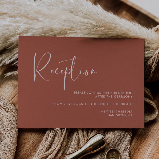 Invitation Réception de mariage en argile élégante et moderne (Créateur téléchargé)