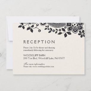 Invitation Réception de mariage en dentelle vintage