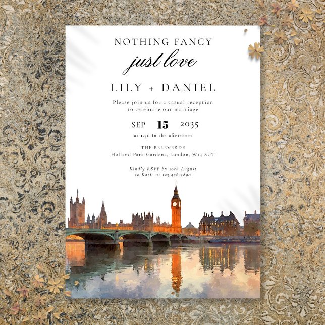 Invitation Réception de mariage en fuite à Londres (Créateur téléchargé)