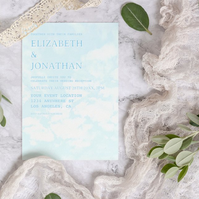 Invitation Réception de mariage faite au ciel (Créateur téléchargé)